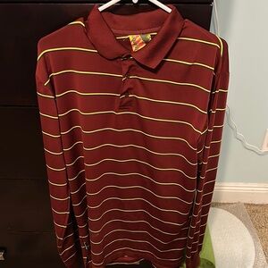 Burton Maroon and Yellow Polo Shirt Classic Style
